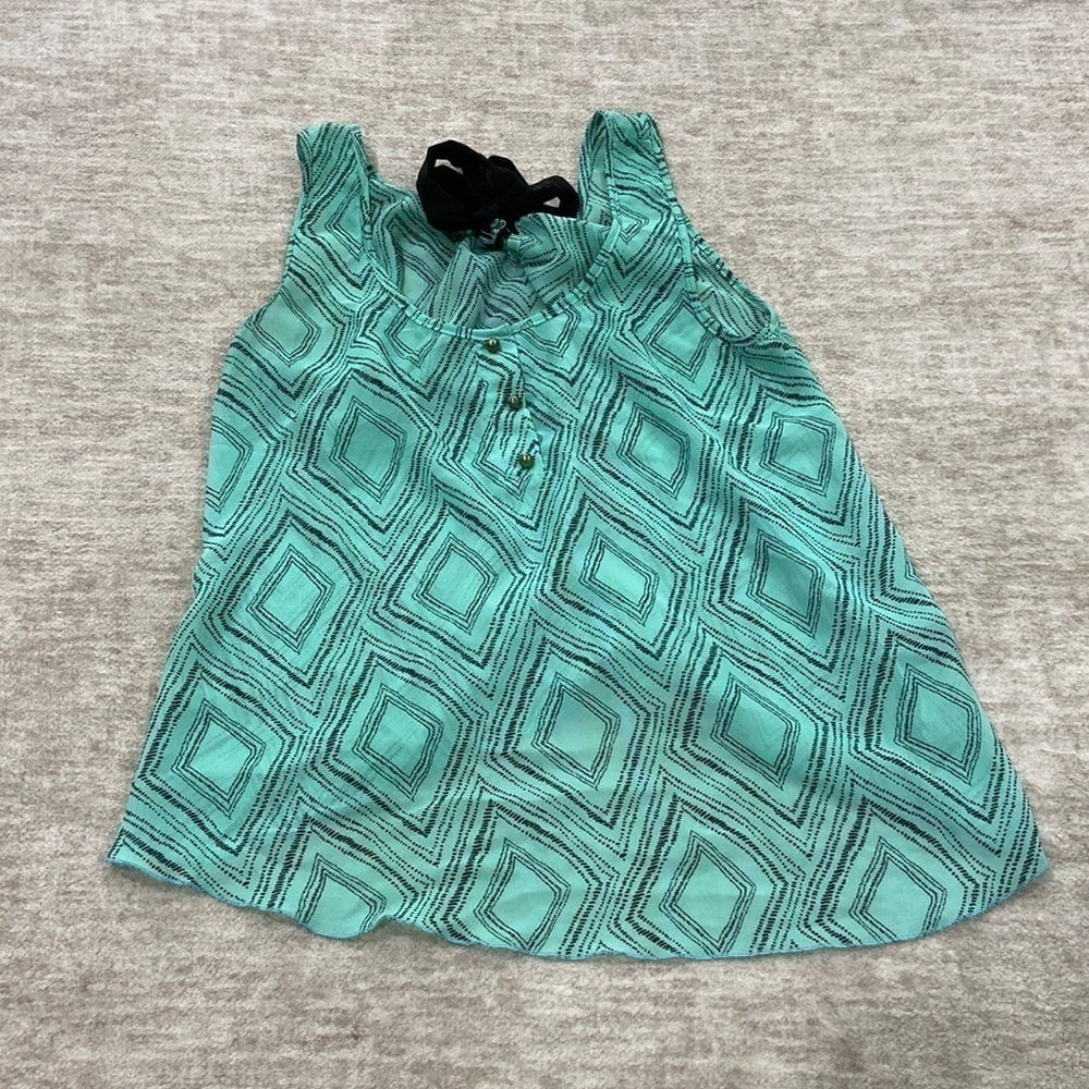 Poetry Teal And Black Tank